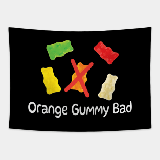 "ORANGE GUMMY BAD" Gummy Bears Tapestry