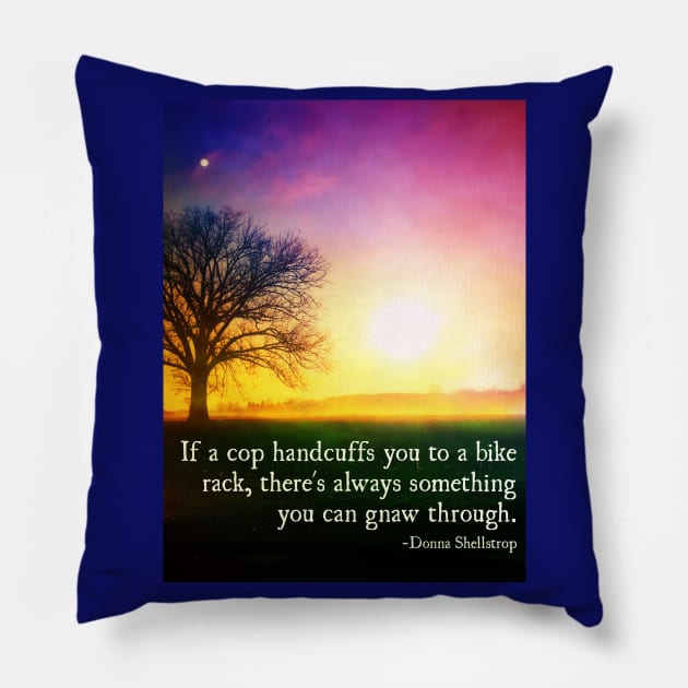 The wisdom of Donna Shellstrop Pillow by Thistle997