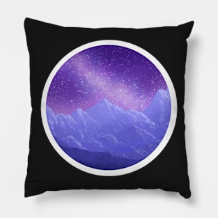 Mountains and night sky Pillow