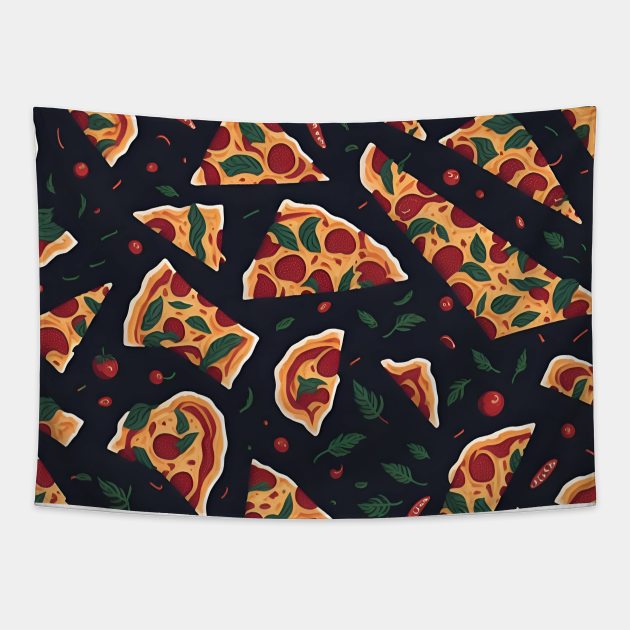 Pizza pattern Tapestry by emofix