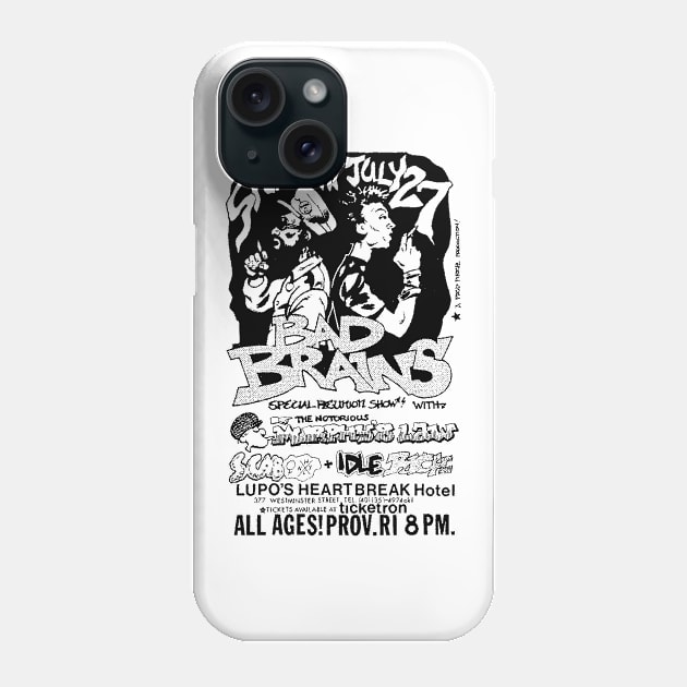 Bad Brains / Murphy's Law Punk Flyer Phone Case by Punk Flyer Archive