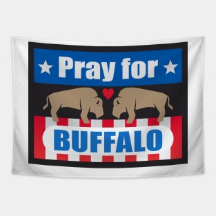 Pray for Buffalo Tapestry