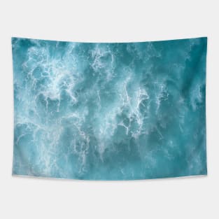 Blue Ocean Waves Tapestry