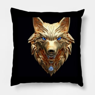 Golden Wolf Jewelry . Pillow