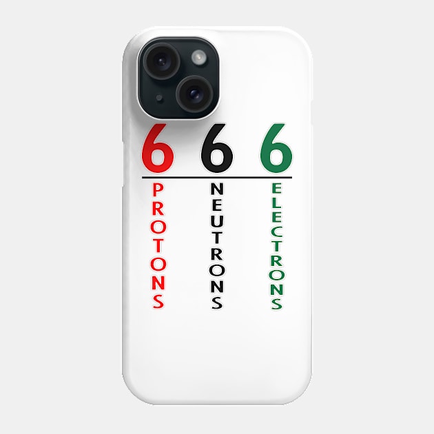 Esoteric 666 Protons Neutrons Electrons Phone Case by SpaceManSpaceLand