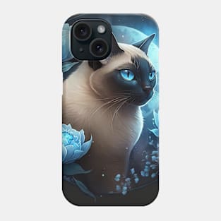 Glowing Blue Siamese Phone Case