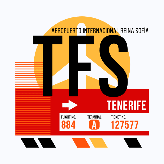 Tenerife (TFS) Airport // Sunset Baggage Tag by Now Boarding