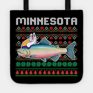 Ugly Christmas Minnesota Walleye vikings Tote