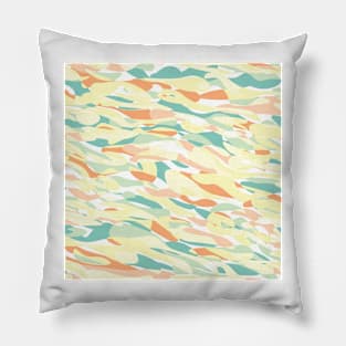 Cute Pastel Flowing Abstract Water Blobs Pillow