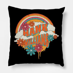 Retro Rainbow // Hank Williams Pillow