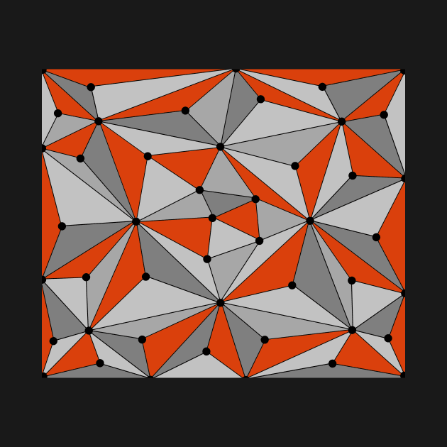 Abstract geometric pattern - orange and gray. by kerens