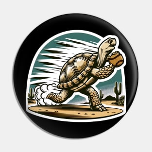 Baseball Player desert turtle Pin