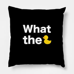 What the text with duck illustration white Pillow