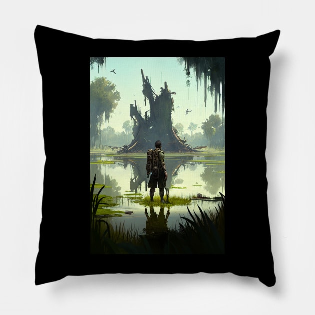 The Lost Swamp Pillow by Legendary T-Shirts