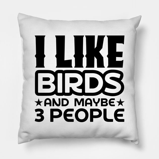 I like birds and maybe 3 people Pillow by colorsplash