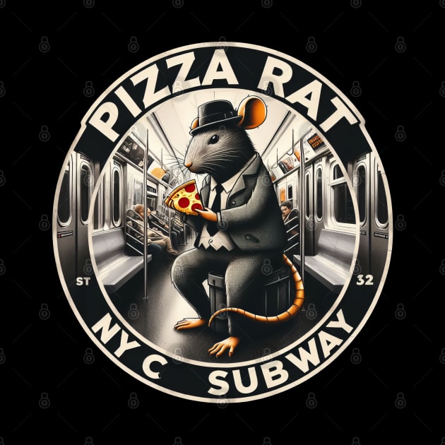 Pizza Rat New York Subway NYC Subway Train by Nysa Design