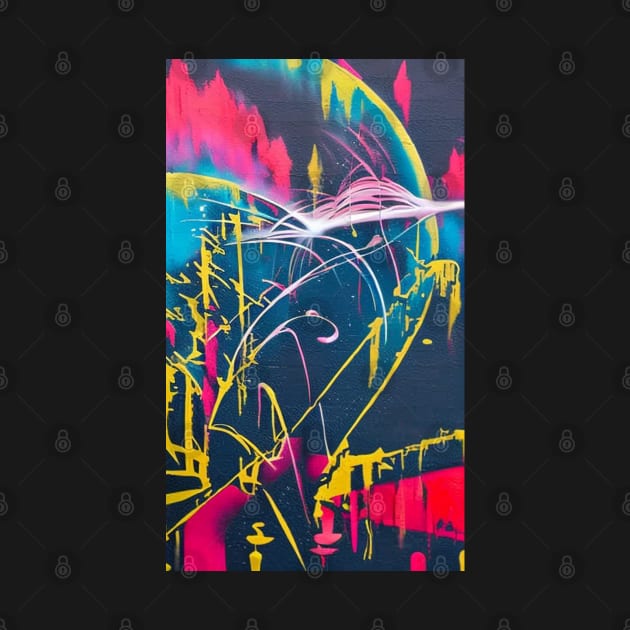 Vibrant Fusion: Abstract Graffiti Splash by Paper Punch