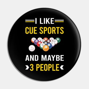 3 People Cue Sports Pin