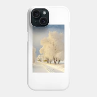 White Winter Ways - A warm white and serene winter landscape Phone Case