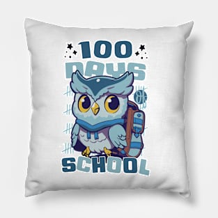 100 days of school featuring a Cute owl with a bagpack #2 Pillow