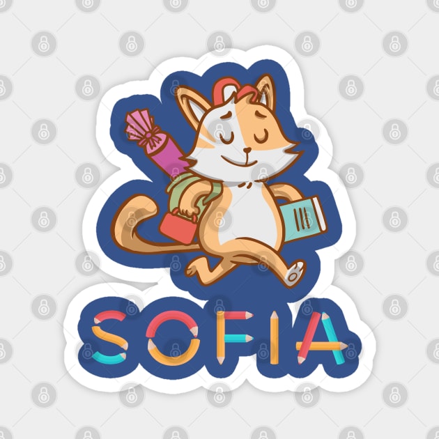 Enrollment Cat Sofia Magnet by DePit DeSign