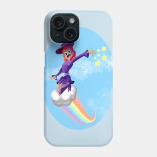 WITCH GIRL ON A CLOUD Phone Case