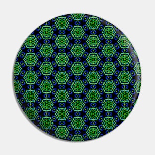 Green Digital Kaleidoscope Pin