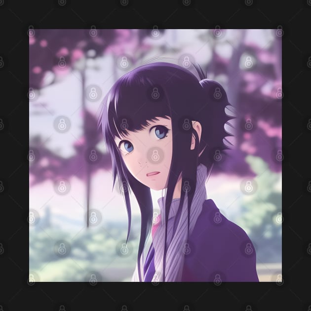 Beaux Animes Art Japanese Manga Anime Girl in Purple illustration Design by Beauxanimes