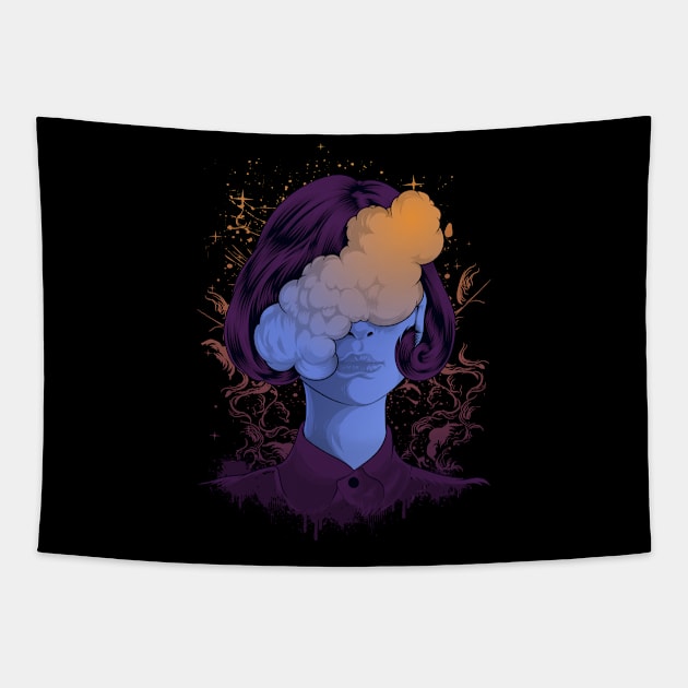 Cloudy girl Tapestry by Wagum Std