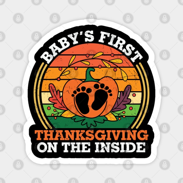 babys first thanksgiving on the inside Magnet by MZeeDesigns