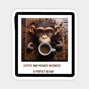 Coffee and Monkey Magnet