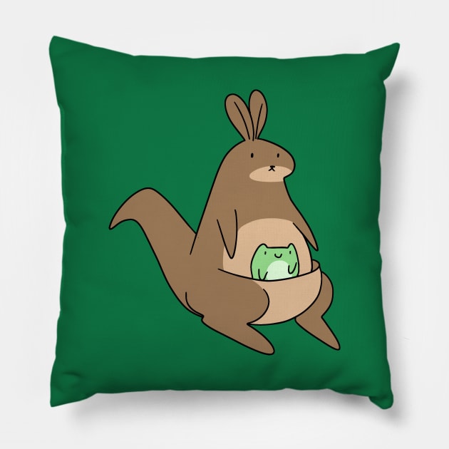 Frog and Kangaroo Pillow by saradaboru