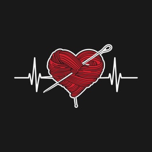 Knitting Heartbeat T-Shirt