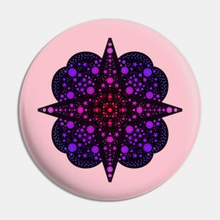 Star Mandala Gradient Pink-Purple Pin