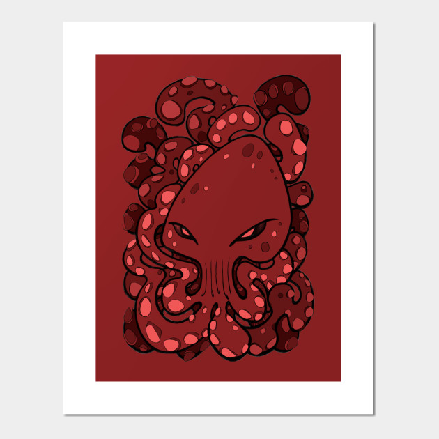 Octopus Squid Kraken Cthulhu Sea Creature , Chile oil red