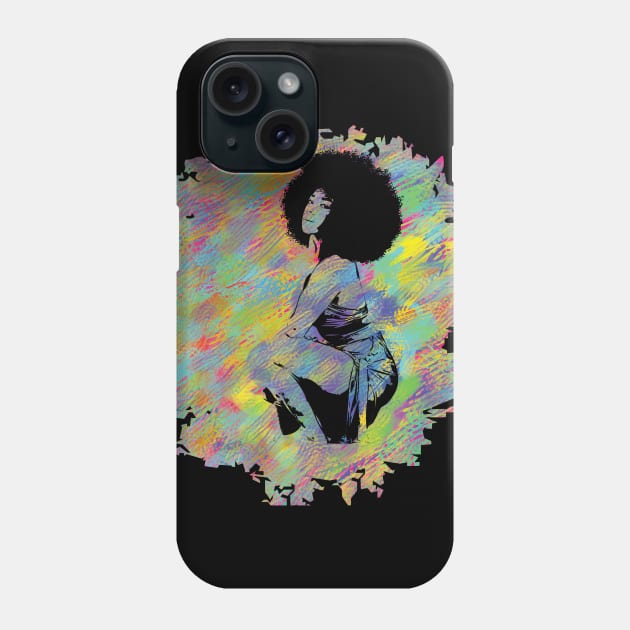 Watercolor beautiful afro Phone Case by Ginstore