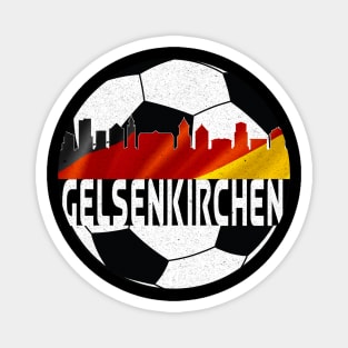 Gelsenkirchen Germany Euro 2024 football—White text Magnet