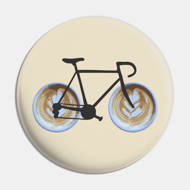 I Bike a Latte Pin by dvdnds