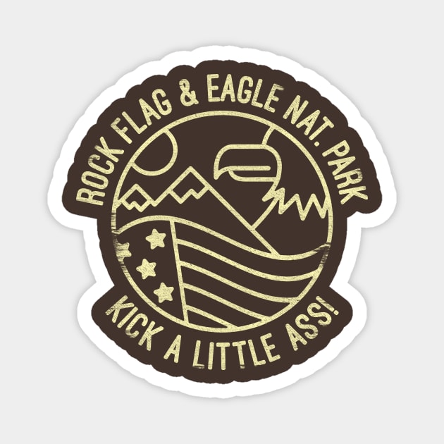 ROCK FLAG & EAGLE NATIONAL PARK Magnet by BeanePod