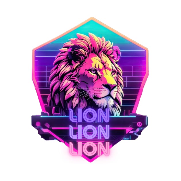 Vaporwave Lion by Tankuss 