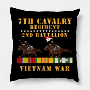 2nd Battalion,  7th Cavalry Regiment - Vietnam War wt 2 Cav Riders and VN SVC X300 Pillow