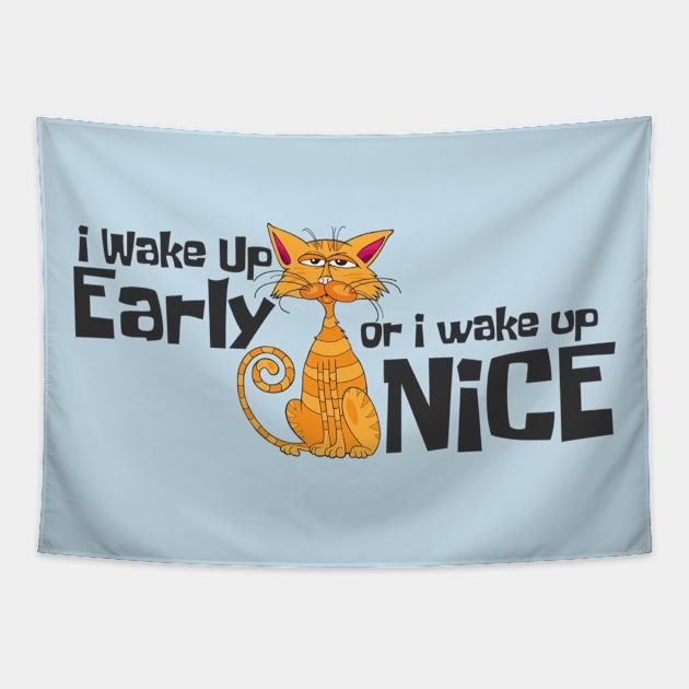 Wake Up Cuddles Tapestry by designdaking