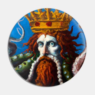 Classic Portrait of King of the Krakens Pin