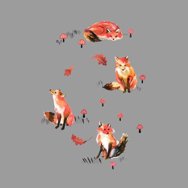 Forest Foxes by ninoladesign