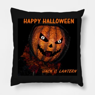 Custom Halloween card / t shirt Jack O Lantern Pillow