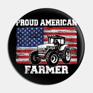 Proud American Farmer Agriculturist Farming Pin