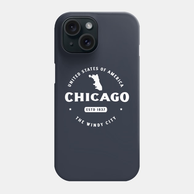 Chicago - The windy city Phone Case by Vectographers