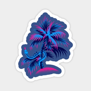 Snake Palms - Blue / Pink Magnet