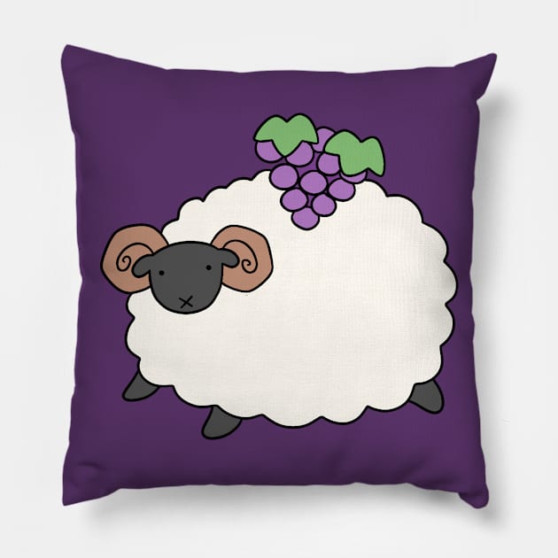 Grapes Ram Pillow by saradaboru