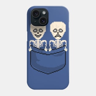 Pixel Pocket Comedy and Tragedy Skeletons Phone Case